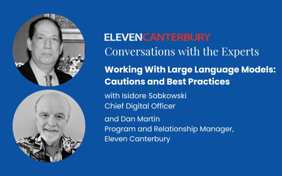 Conversations with the Experts: Working with Large Language Models: Cautions and Best Practices